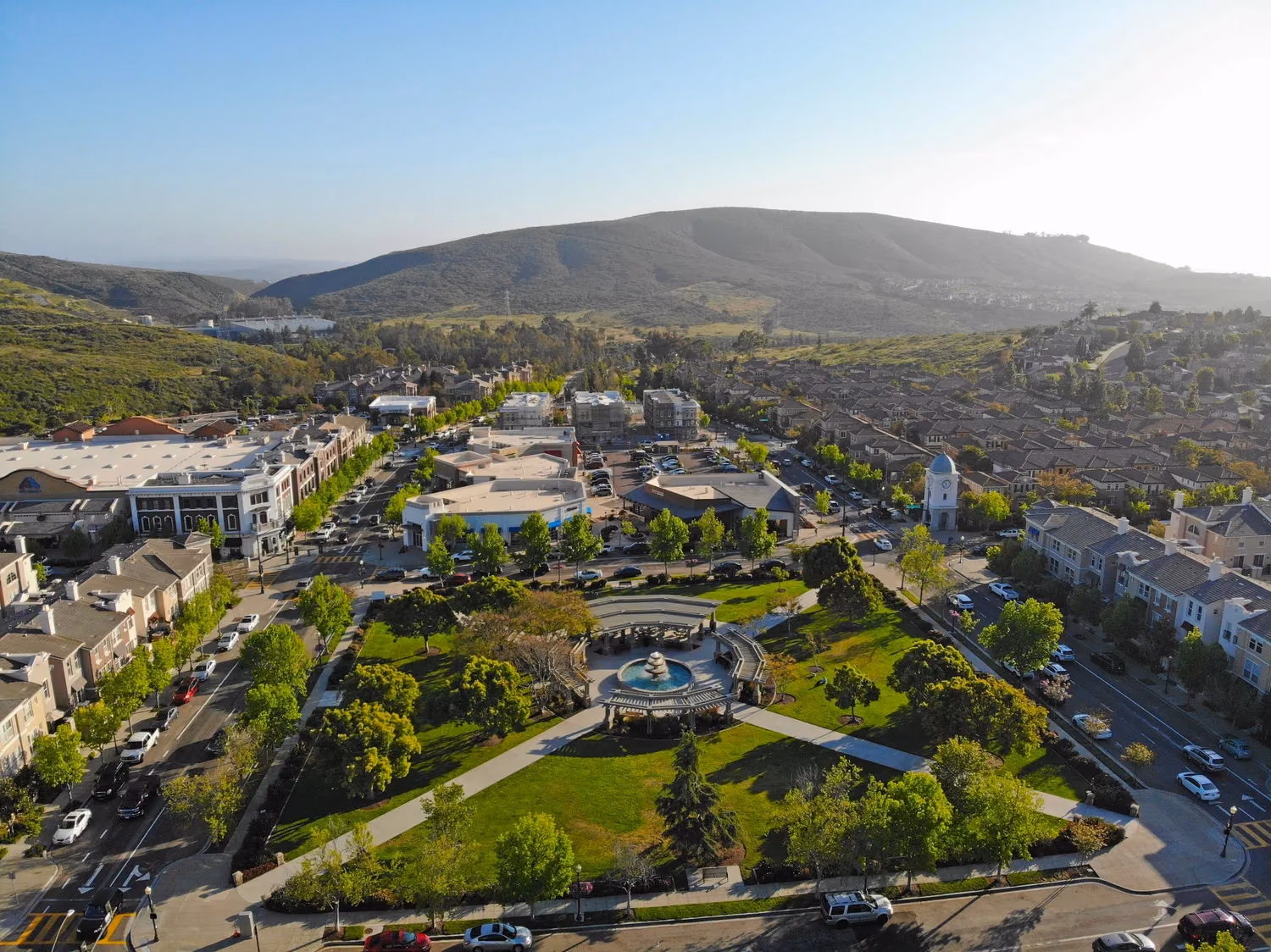 Aerial view across San Elijo Hills and North County