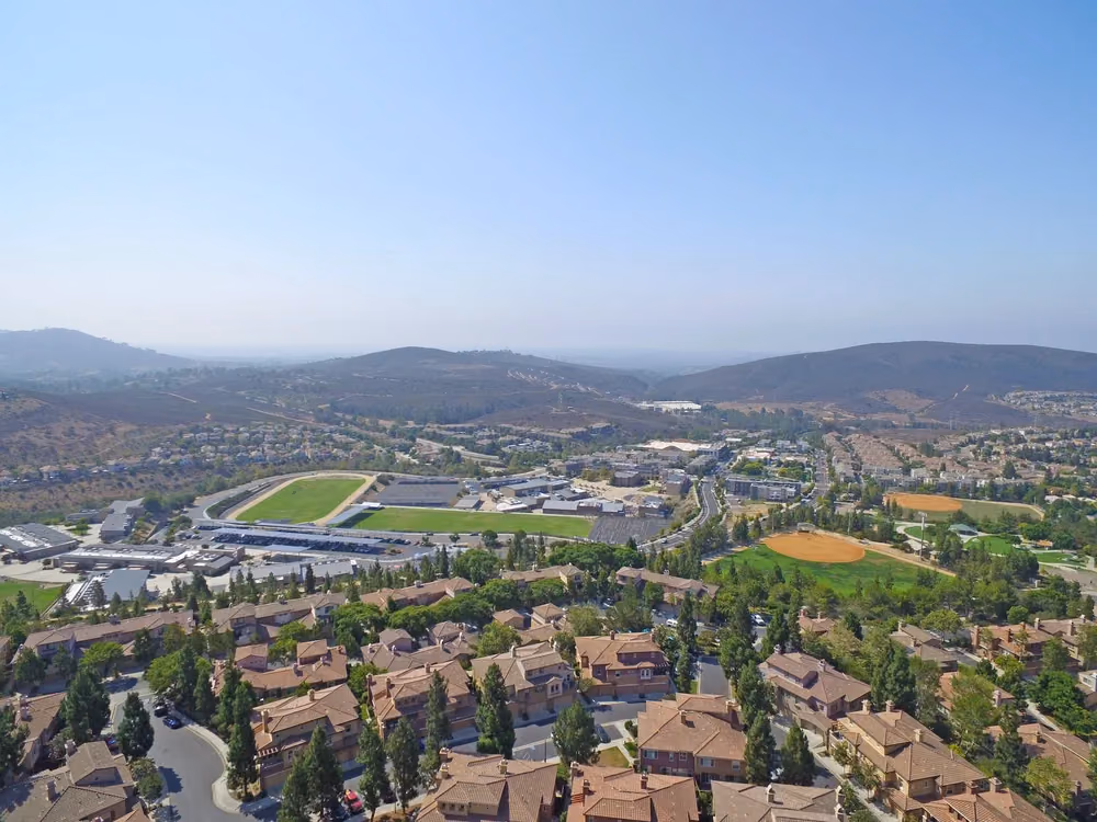 A neighborhood view in San Elijo Hills